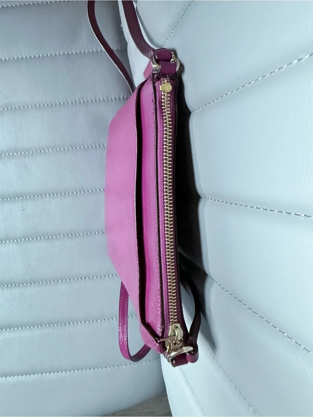 Coach Kit Messenger Bag Purple Leather Crossbody Purse